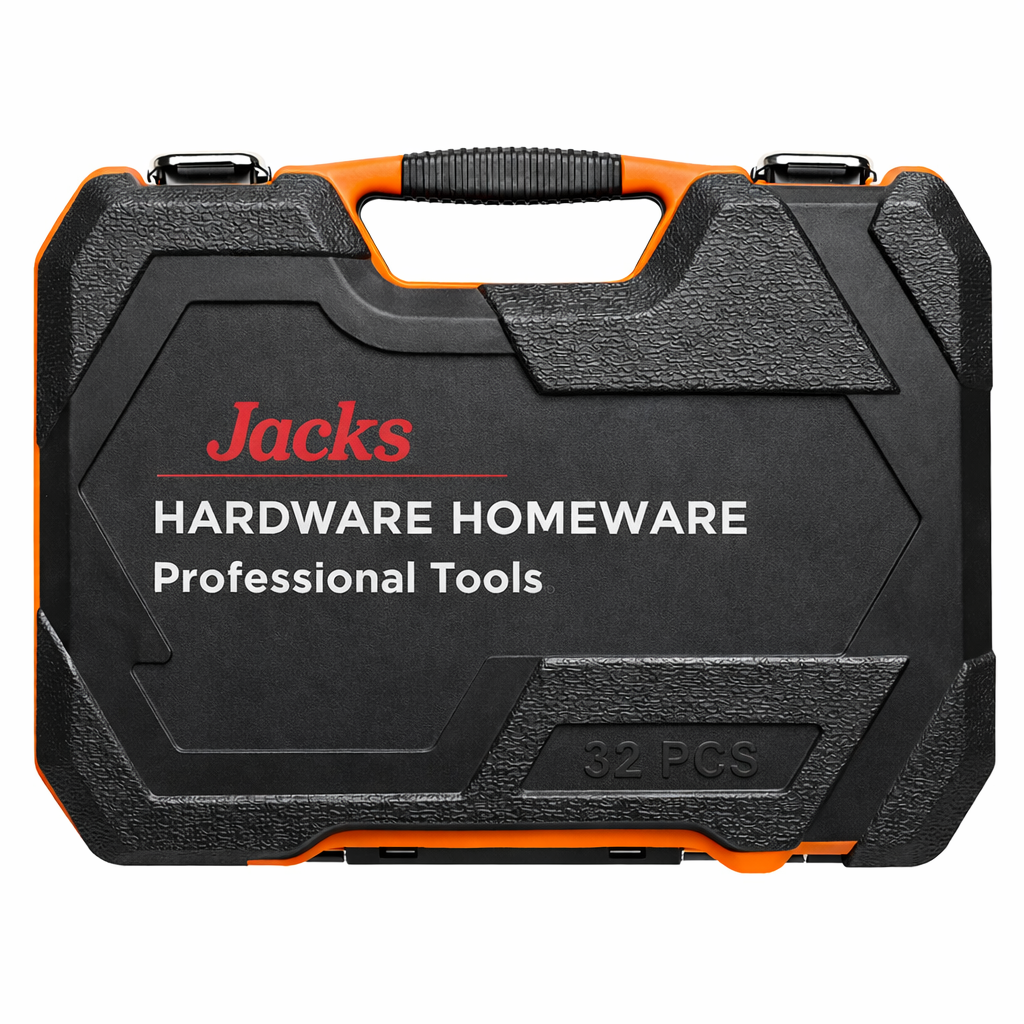 Jacks Hardware Homeware 32 Piece Tool Set – Professional DIY Tool Kit with Storage Case