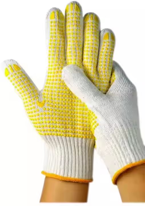 Heavy Duty Anti-Slip Work Gloves – PVC Grip Safety Gardening & Construction Gloves