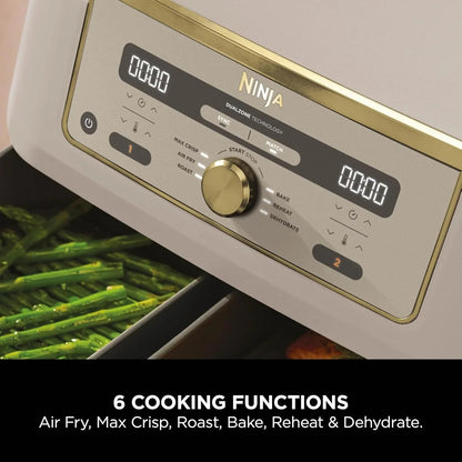 MAX Dual Zone Digital Air Fryer – 9.5L Capacity, 2 Drawers, 6-in-1 Cooking Functions