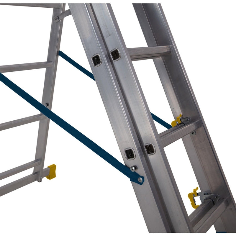 Werner Professional 3 Section Aluminium Extension Ladder - 2.45m