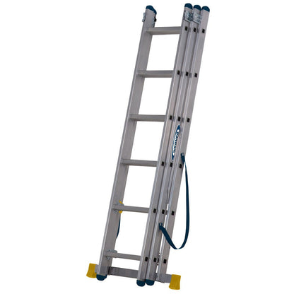 Werner Professional 3 Section Aluminium Extension Ladder - 2.45m