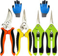 Professional Garden Pruning Shears Set with Protective Gloves – Heavy Duty Stainless Steel