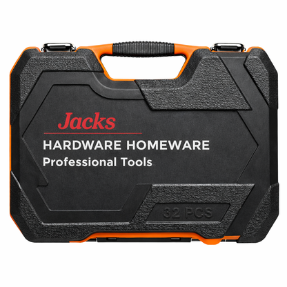 Jacks Hardware Homeware 32 Piece Tool Set – Professional DIY Tool Kit with Storage Case