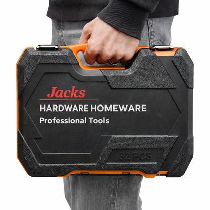Jacks Hardware Homeware 32 Piece Tool Set – Professional DIY Tool Kit with Storage Case